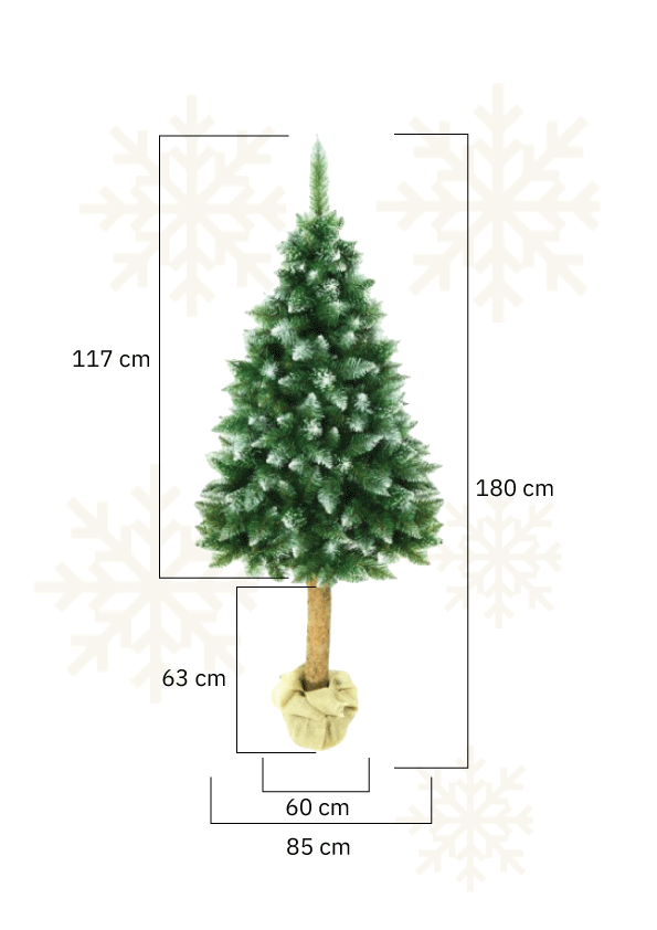 Weihnachtsbaum mit Stamm Tanne 180 cm Luxury Diamond 4